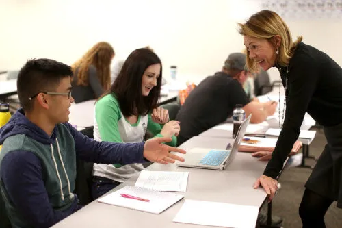 Instructor and students